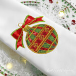 Christmas Bauble with Bow - 5 sizes