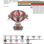 Checkered Christmas Balloon with Teddy Bear - 4 Sizes