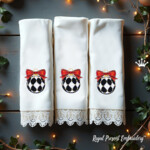 Checkered Christmas balls set