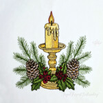 Christmas Candle with Pinecones - 4 sizes