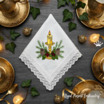 Christmas Candle with Pinecones - 4 sizes