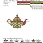 Christmas checkered Teapot with Holly Set - 3 sizes