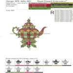 Victorian Christmas Checkered Teapot - 3 sizes