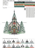 Christmas Church in Snow - 5 sizes