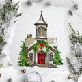 Christmas Church Sketch - 4 sizes