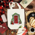 Christmas door with garland Mega File - 5 sizes