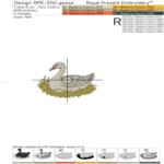 Christmas Goose  with Golden Egg set - 4 sizes