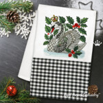 Christmas swimming swan