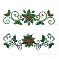 Christmas Holly Borders- 4 sizes