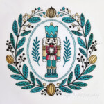 Vintage Nutcracker with leaf and berry ornament - 4 sizes