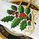 Christmas ornament with holly and berries - 3 sizes