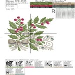 Christmas bouquet with silver bow - 3 sizes