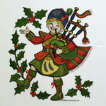 Large Christmas Bagpiper set - 4 sizes