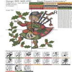 Large Christmas Bagpiper set - 4 sizes