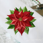 Christmas Poinsettia for Napkins - 4 sizes
