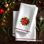 Christmas Poinsettia for Napkins - 4 sizes