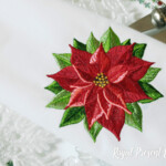 Christmas Poinsettia for Napkins - 4 sizes