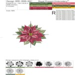 Christmas Poinsettia for Napkins - 4 sizes