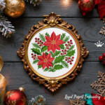 Christmas Poinsettia for Napkins small - 4 sizes