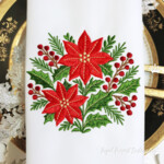 Christmas Poinsettia for Napkins small - 4 sizes
