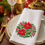 Christmas Poinsettia for Napkins small - 4 sizes