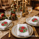 Christmas Poinsettia for Napkins small - 4 sizes