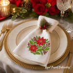 Christmas Poinsettia for Napkins small - 4 sizes