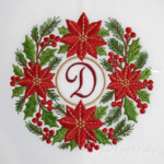 Christmas Poinsettia frame small - 3 sizes