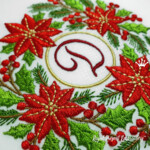 Christmas Poinsettia frame small - 3 sizes