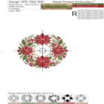 Christmas Poinsettia frame small - 3 sizes