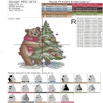 Winter Bear with Christmas Tree - 4 sizes