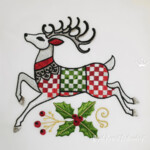 Christmas Reindeer in Red and Green Checkers - 6 sizes
