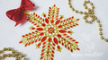 Jewelry Christmas snowflake with bow - 7 sizes