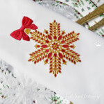 Jewelry Christmas snowflake with bow - 7 sizes