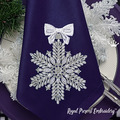 Jewelry Christmas snowflake with bow - 7 sizes