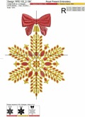 Jewelry Christmas snowflake with bow - 7 sizes