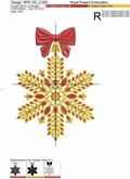 Jewelry Christmas snowflake with bow - 7 sizes