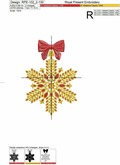 Jewelry Christmas snowflake with bow - 7 sizes