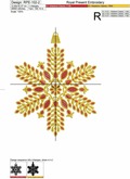 Jewelry Christmas snowflake with bow - 7 sizes