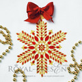 Jewelry Christmas snowflake with bow - 7 sizes