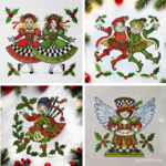 Checkered Twelve Days of Christmas Set - 4 sizes