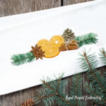 Christmas Towel Borders Machine Embroidery Design Set - 3 Designs, 2 Sizes