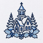 Winter Miniatures in Blue — Set of 8 Machine Embroidery Designs, 3 Sizes