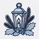 Winter Miniatures in Blue — Set of 8 Machine Embroidery Designs, 3 Sizes