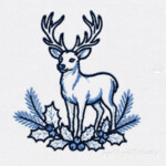 Winter Miniatures in Blue — Set of 8 Machine Embroidery Designs, 3 Sizes