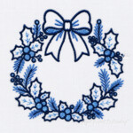 Winter Miniatures in Blue — Set of 8 Machine Embroidery Designs, 3 Sizes