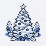 Winter Miniatures in Blue — Set of 8 Machine Embroidery Designs, 3 Sizes