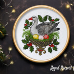 Christmas goose laying eggs - 4 sizes