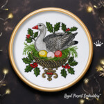 Christmas goose laying eggs - 4 sizes