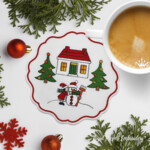 Christmas Village Cup Coaster ITH - 4 sizes